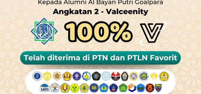 Siswi Angkatan 2 (Valceenity) 100% Lolos PTN & PTLN Favorit